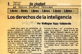 Los derechos de la inteligencia  [artículo] Wellington Rojas Valdebenito.