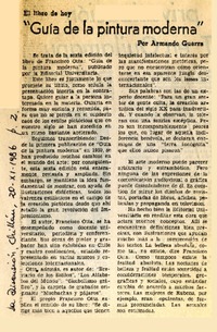"Guía de la pintura moderna"  [artículo] Armando Guerra.