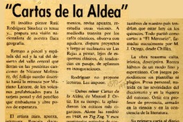 "Cartas de la aldea"  [artículo] Enrique Ramírez Capello.