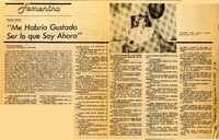 "Me habría gustado ser lo que soy ahora"  [artículo] Rosa Zamora.