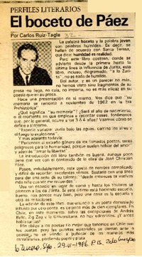 El boceto de Páez  [artículo] Carlos Ruiz-Tagle.