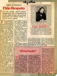 Pido respeto  [artículo].