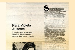 Para Violeta ausente  [artículo].