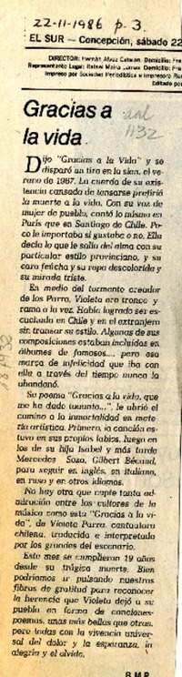 Gracias a la vida  [artículo] B. M. P.