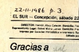 Gracias a la vida  [artículo] B. M. P.