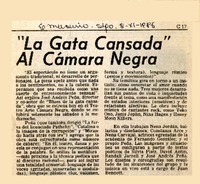 "La Gata cansada" al Cámara negra  [artículo].