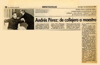 Andrés Pérez, de callejero a maestro  [artículo].