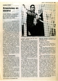 Emociones en escena  [artículo] Ana María Foxley.