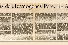 Dos antologías de Hermógenes Pérez de Arce  [artículo] Tomás Mac Hale.