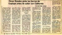Pérez Rosales pinta las tierras de Copiapó antes de soñar con California  [artículo] David Ojeda Leveque.