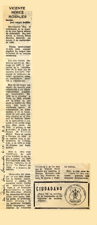 Vicente Pérez Rosales  [artículo] José Vargas Badilla.