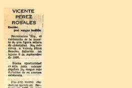 Vicente Pérez Rosales  [artículo] José Vargas Badilla.