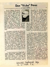 Don "Vicho" Pérez  [artículo] Andrés Sabella.