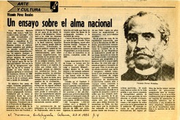 Un Ensayo sobre el alma nacional  [artículo].