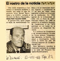El Rostro de la noticia  [artículo].