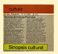 Noticias de Dolores Pincheira  [artículo].