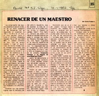 Renacer de un maestro  [artículo] Carlos Fredes A.