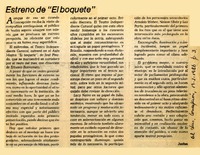 Estreno de "El boquete"  [artículo] Justus.