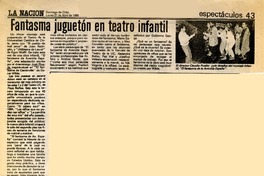Fantasma juguetón en teatro infantil.  [artículo].
