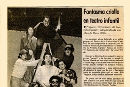 Fantasma criollo en teatro infantil  [artículo].