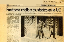 Fantasma criollo y asustadizo en la UC  [artículo].