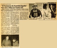 "El fantasma de Avenida España" hizo reir a niños en Teatro UC  [artículo].