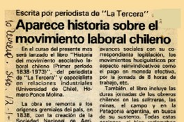 Aparece historia sobre el movimiento laboral chileno  [artículo].