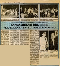 Lanzamiento del libro "La Tirana" en el templo votivo  [artículo].