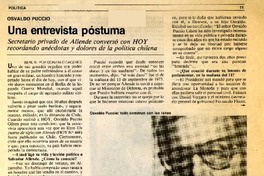 Una entrevista póstuma  [artículo] Gonzalo Cáceres.