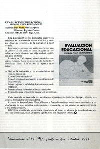 Evaluación educacional  [artículo].
