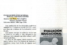 Evaluación educacional  [artículo].