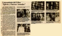 Lanzamiento del libro "Iglesia y Fuerzas Armadas"  [artículo].