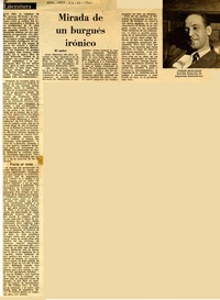 Mirada de un burgués irónico  [artículo].