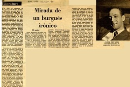 Mirada de un burgués irónico  [artículo].