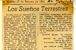 Los sueños terrestres  [artículo] Raúl Silva Castro.