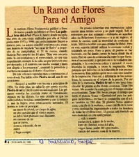 Un ramo de flores para el amigo.  [artículo]