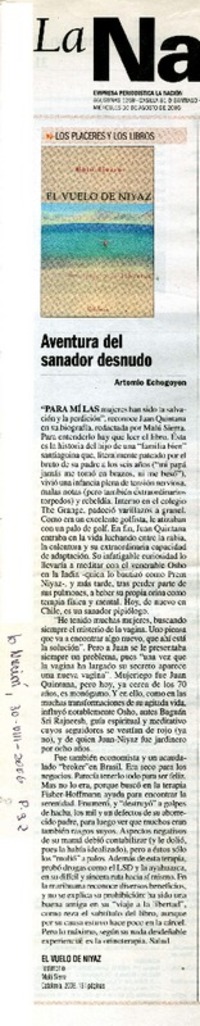 Aventura del sanador desnudo  [artículo]Artemio Echegoyen