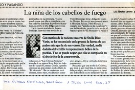 La Niña de los cabellos de fuego  [artículo] Luis Sánchez Latorre