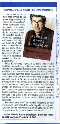 Permiso para vivir (antimemorias)  [artículo]