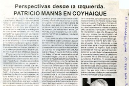 Perspectivas desde la izquierda :  [artículo] Héctor Coloma Herrera.