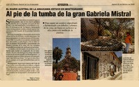 Al pie de la tumba de la Gran Gabriela Mistral  [artículo] Oscar Ravanal N.