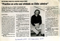 Practico un arte casi olvidado en Chile admirar [artículo] : Claudio Pereda.