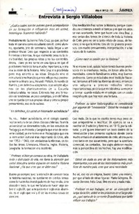 Entrevista a Sergio Villalobos  [artículo] José Luis Guajardo V.