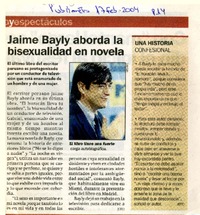 Jaime Bayly aborda la bisexualidad en novela  [artículo]