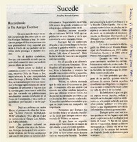 Recordando a un amigo escritor  [artículo]Josefina Acevedo Cuevas.