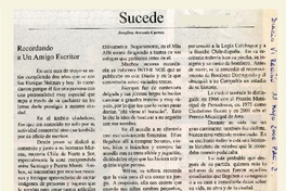 Recordando a un amigo escritor  [artículo]Josefina Acevedo Cuevas.