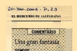 Una gran fantasía  [artículo] Alejandro Nogué.