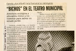 "Bichos" en el Teatro Municipal  [artículo]