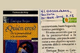 Quién eres? Enrique Rojas  [artículo]