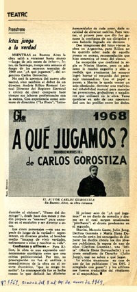 Ictus juega a la verdad  [artículo]